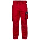 PANTALON DE TRAVAIL HOMME/FEMME GALAXY STRETCH GRIS ANTHRACITE/ROUGE TOMATE