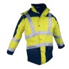 PARKA HAUTE VISIBILITÉ MAELIS JAUNE FLUO/MARINE 