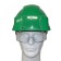 CASQUE DE CHANTIER IRIS 2 AVEC PORTE-BADGE VERT SANS AERATION