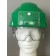 CASQUE DE CHANTIER IRIS 2 AVEC PORTE-BADGE VERT SANS AERATION