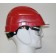 CASQUE DE CHANTIER IRIS 2 AVEC PORTE-BADGE ROUGE SANS AERATION