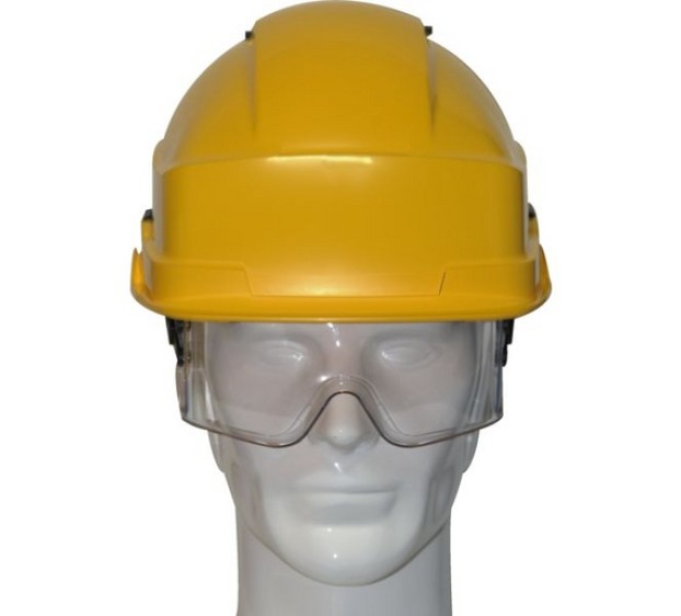 CASQUE DE CHANTIER IRIS 2 AVEC PORTE-BADGE JAUNE