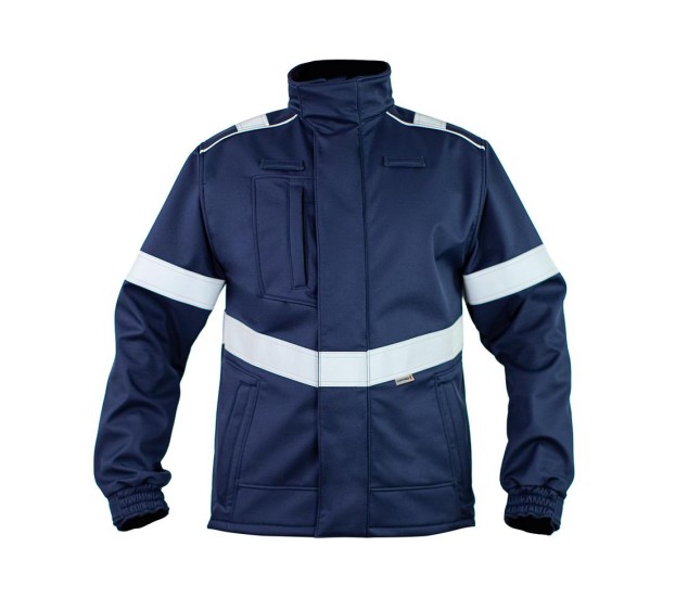 VESTE SOFTSHELL IGNIFUGE/ANTISTATIQUE/SOUDEUR/ANTI-ACIDE/ATEX LENA BLEU MARINE