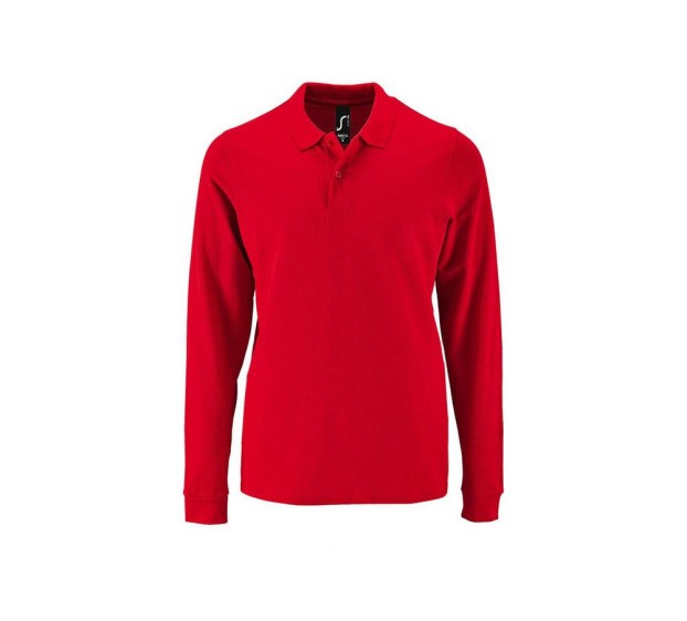 POLO DE TRAVAIL HOMME MANCHES LONGUES ROUGE