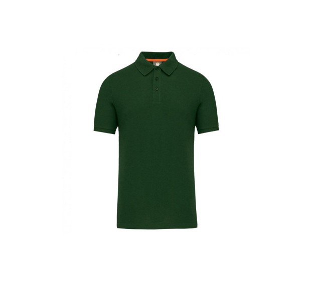 POLO DE TRAVAIL HOMME MANCHES COURTES ECO-RESPONSABLE VERT FORET T.3XL