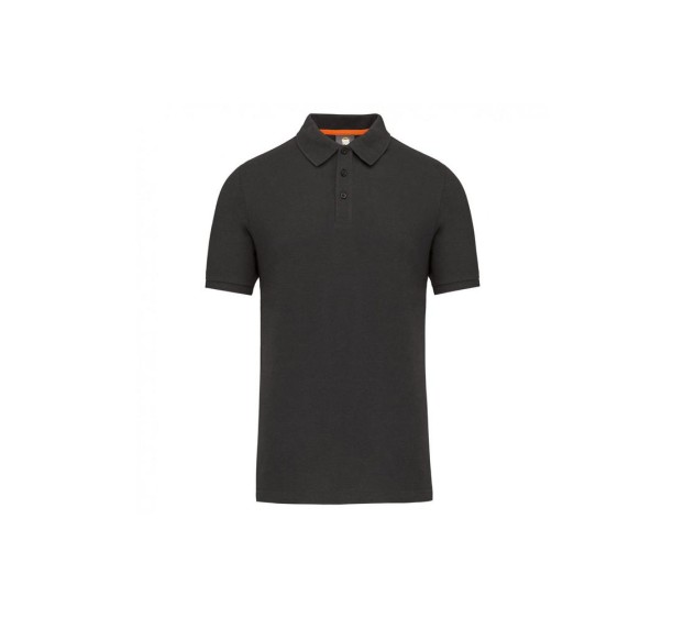 POLO DE TRAVAIL HOMME MANCHES COURTES ECO-RESPONSABLE DARK GREY