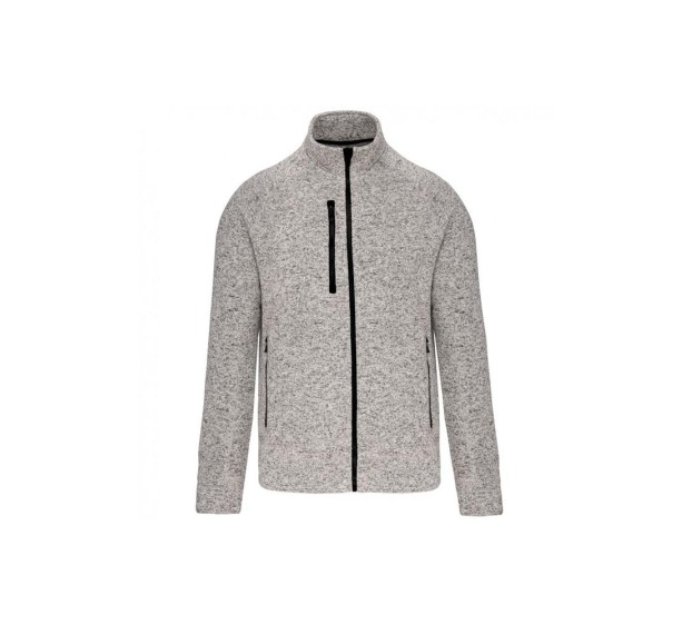 VESTE POLAIRE DE TRAVAIL HOMME/FEMME ZIPPEE CHINEE LIGHT GREY