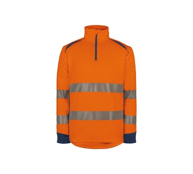 SWEAT RÉFLÉCHISSANT LONG LONG LIFE ORANGE FLUO/MARINE 