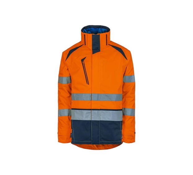 PARKA HAUTE VISIBILITÉ LONG LIFE ORANGE FLUO/MARINE 