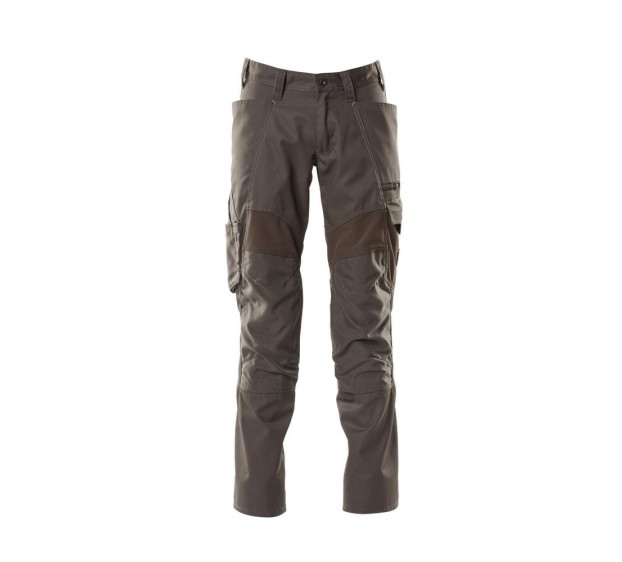 PANTALON DE TRAVAIL HOMME/FEMME ACCELERATE POCHES GENOUX ANTHRACITE FONCE