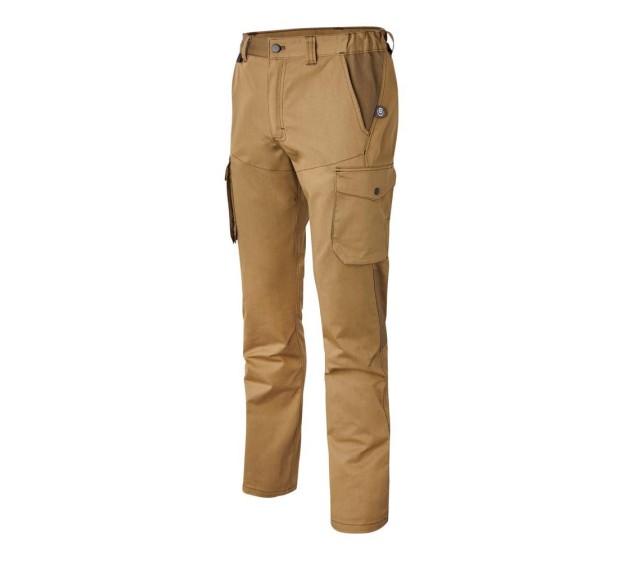 PANTALON DE TRAVAIL HOMME/FEMME MULTIPOCHES OVERMAX CAMEL 