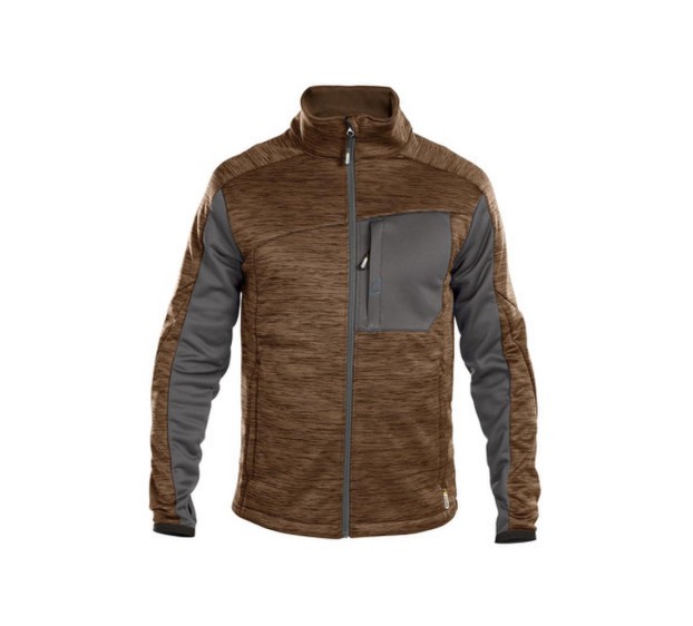VESTE POLAIRE DE TRAVAIL HOMME/FEMME CONVEX BRUN ARGILE/GRIS ANTHRA 