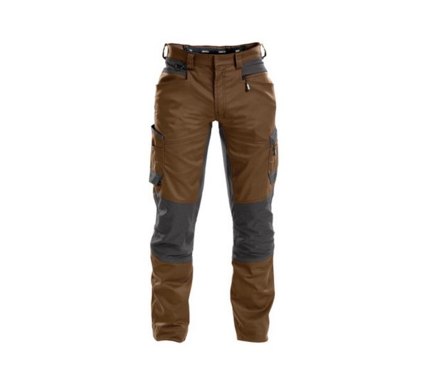 PANTALON DE TRAVAIL HOMME/FEMME HELIX BRUN ARGILE/GRIS ANTHRACITE 
