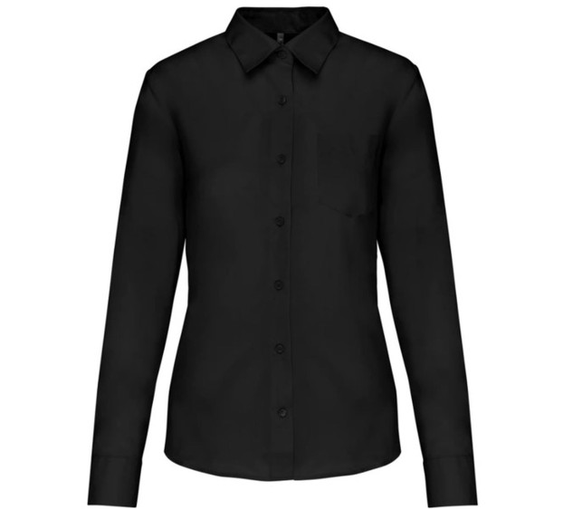 CHEMISE FEMME POPELINE PC NOIR