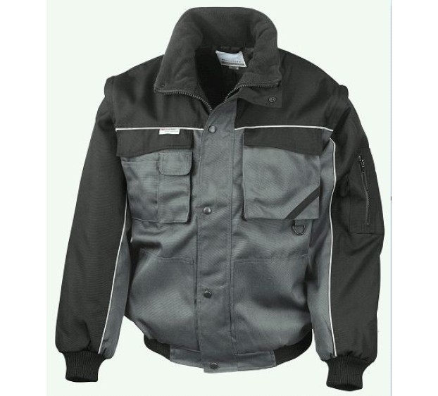 BLOUSON PILOT JACKET GRIS/NOIR