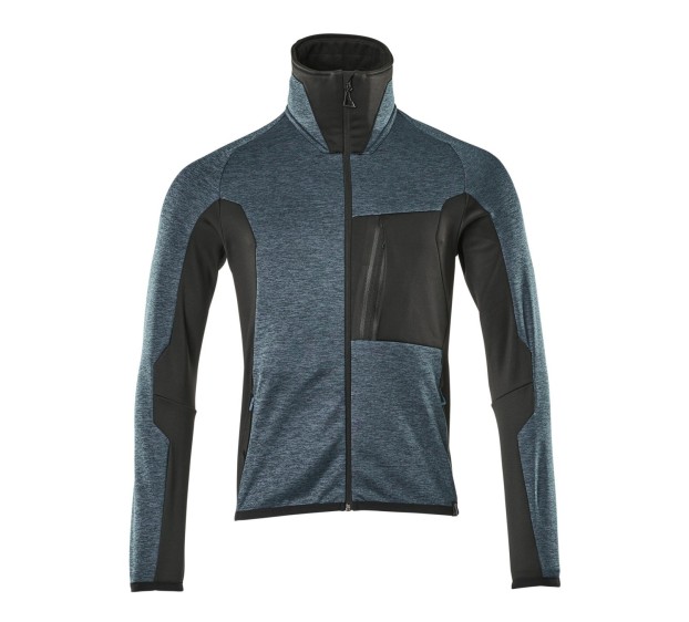 VESTE POLAIRE DE TRAVAIL ADVANCED ZIPPEE BLEU PETROLE FONCE/NOIR