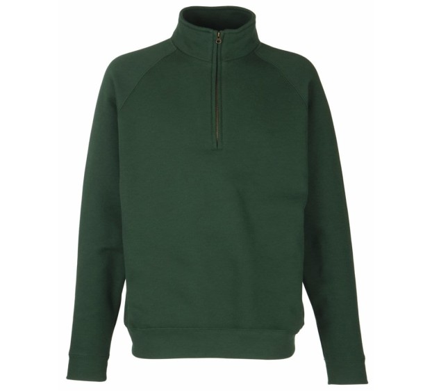 SWEATSHIRT MET KRAAG EN RITS - 