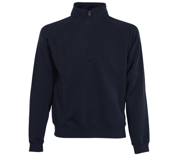 SWEATSHIRT MET KRAAG EN RITS - 