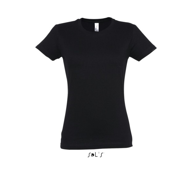 T-SHIRT F MC 190G NOIR 