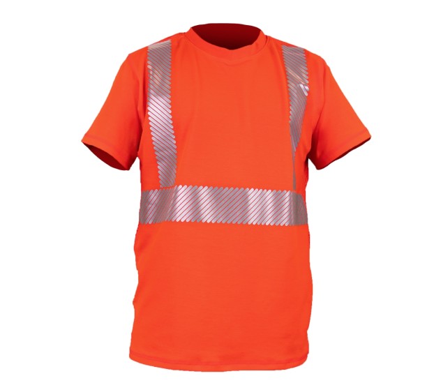T-SHIRT HAUTE VISIBILITÉ MOOREA MANCHES COURTES ORANGE FLUO T.5XL