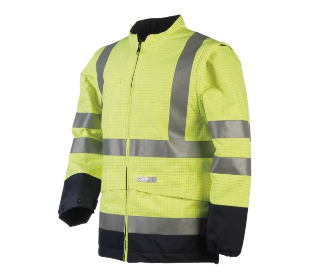 BLOUSON HAUTE VISIBILITÉ OREGON JAUNE FLUO/MARINE T. 4XL