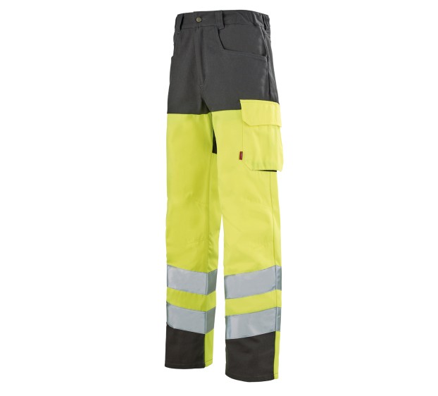 BROEK 1HVI    Fluo geel/Staalg 