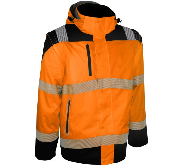 Blouson vuelvo haute visibilité polaire orange et noir