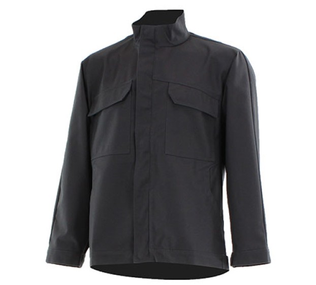 VEST ZIP C/P: Charcoal-grijs 