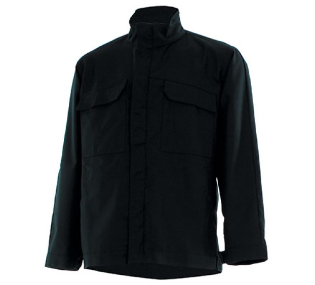 VEST ZIP C/P: Zwart 