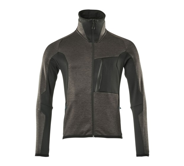 VESTE POLAIRE DE TRAVAIL ADVANCED ZIPPEE ANTHRACITE NOIR 