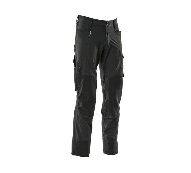 PANTALON DE TRAVAIL HOMME/FEMME ADVANCED AVEC POCHES GENOULLÈRES NOIR T.66/C68