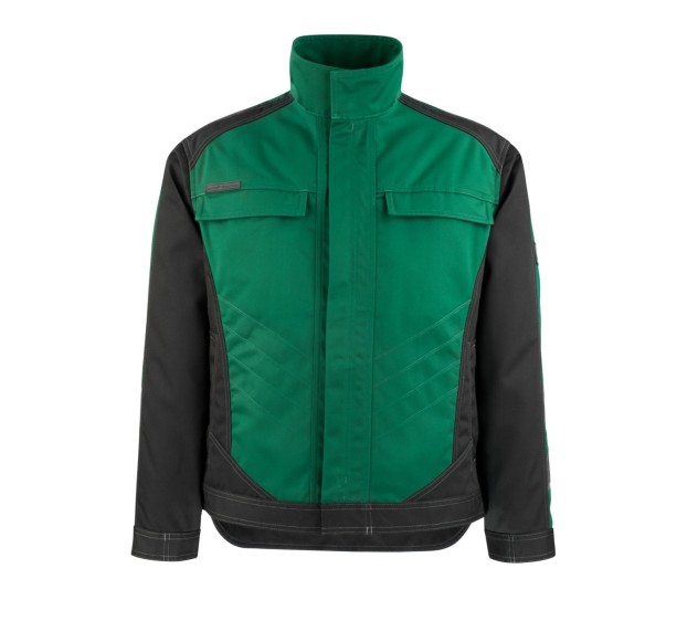 VESTE DE TRAVAIL HOMME/FEMME MAINZ VERT BOUTEILLE/NOIR 