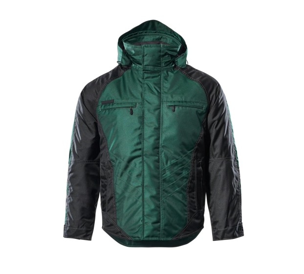 VESTE HIVER DE TRAVAIL HOMME/FEMME FRANKFURT VERT BOUTEILLE/NOIR 