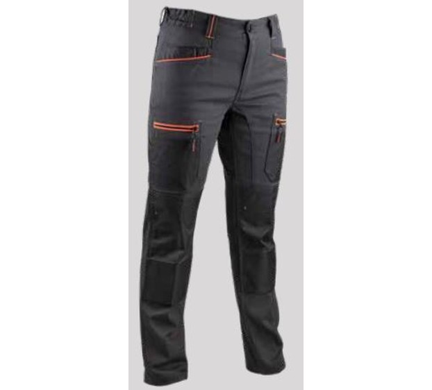PANTALON DE TRAVAIL FEMME CHARLOTTE GRIS NUIT/NOIR 