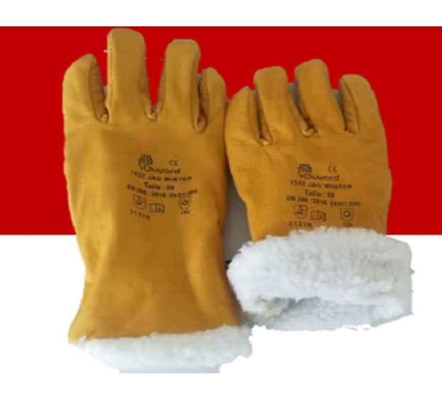 GANTS CUIR DE BOVIN 1532 JAUNE 
