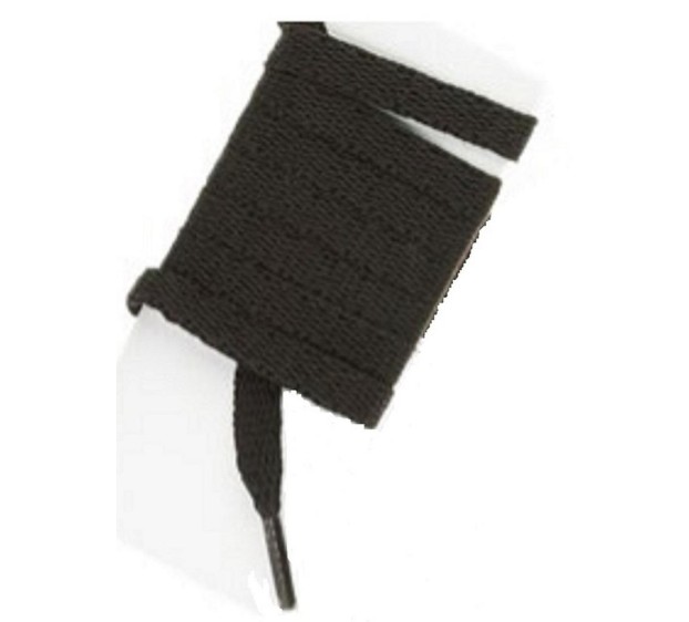 LACETS PLATS POLYESTER 1,50 M NOIR POUR CHAUSSURES DE SÉCURITÉ (LA PAIRE)