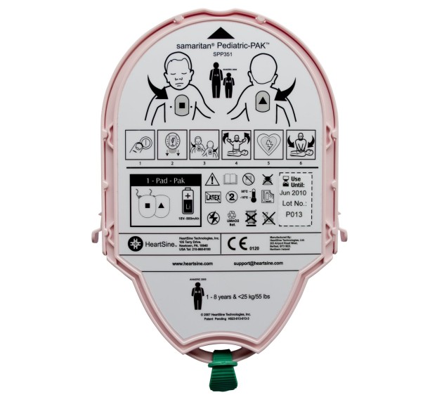 KIT PAIRE ÉLECTRODES PEDIATRIQUES PAD-PAK POUR DÉFIBRILLATEUR CARDIAQUE AUTOMATISÉ EXTERNE (DAE) SAMARITAN PAD