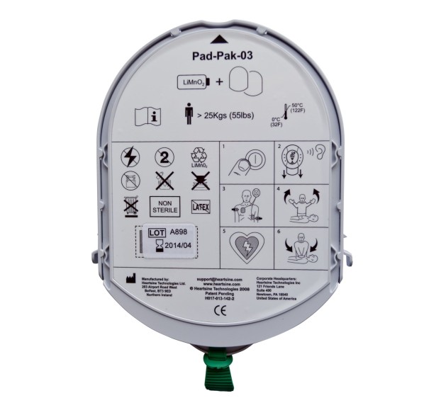 KIT PAIRE ÉLECTRODES ADULTES PAD-PAK POUR DÉFIBRILLATEUR CARDIAQUE AUTOMATISÉ EXTERNE (DAE) SAMARITAN PAD 