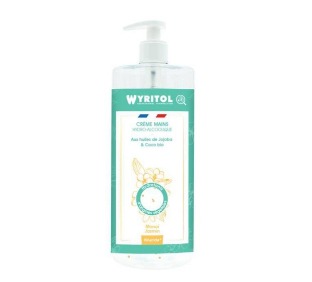 CREME HYDROALCOOLIQUE DÉSINFECTANTE MONOI/JASMIN (500 ML)