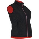 GILET DE TRAVAIL/BODYWARMER FEMME DAKOTA NOIR/ROUGE FLUO