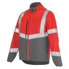 JAS 3HVI   Fluo rood/Staalgrij 