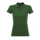 POLO FEMME MC 11347 VERT BOUTEILLE