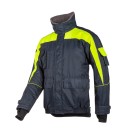 BLOUSON CHAUD DE TRAVAIL NIBAS JAUNE FLUO/MARINE 