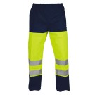 PANTALON DE PLUIE RÉFLÉCHISSANT MICHEL JAUNE FLUO/MARINE AVEC BRETELLES