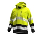 VESTE RÉFLÉCHISSANTE HOMME/FEMME SOFTSHELL SCUTI JAUNE FLUO/NOIR