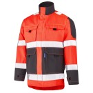 BLOUSON HAUTE VISIBILITÉ FLUO TECH ROUGE FLUO/CHARCOAL T. 7