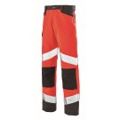PANTALON RÉFLÉCHISSANT HOMME FLUO TECH ROUGE FLUO/CHARCOAL