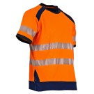 TEE-SHIRT HAUTE VISIBILITÉ MANCHES COURTES LAMPION ORANGE FLUO/MARINE 