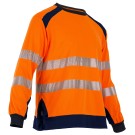 TEE-SHIRT HAUTE VISIBILITÉ MANCHES LONGUES REFLET ORANGE FLUO/MARINE