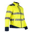 VESTE RÉFLÉCHISSANTE HOMME/FEMME MICROPOLAIRE FLASH JAUNE FLUO/MARINE